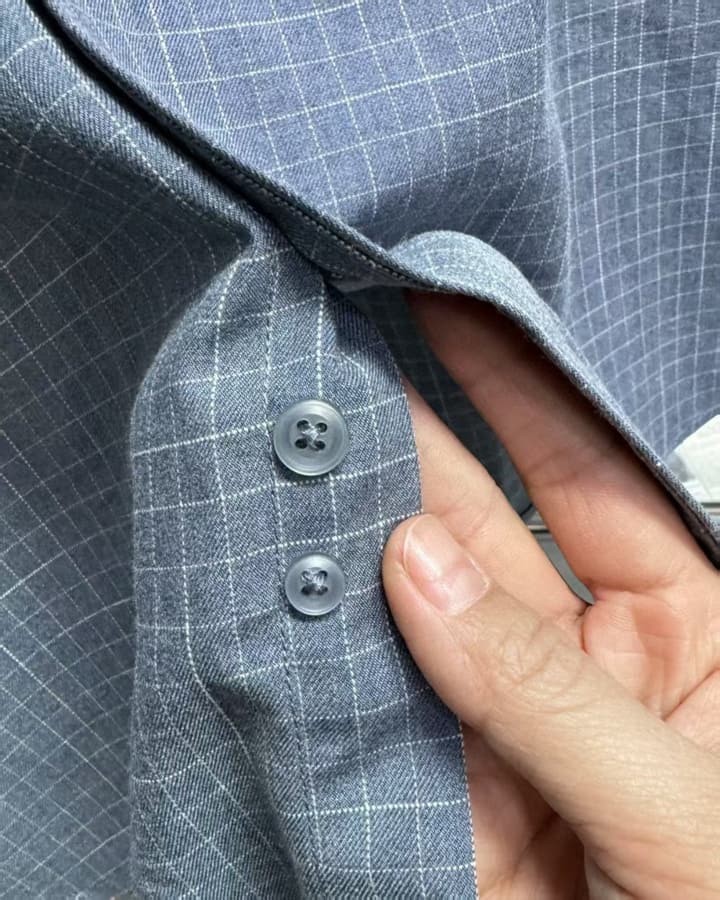 Ami Paris Men's Plaid Long Sleeve Shirt – 2025FW in Grey Plaid