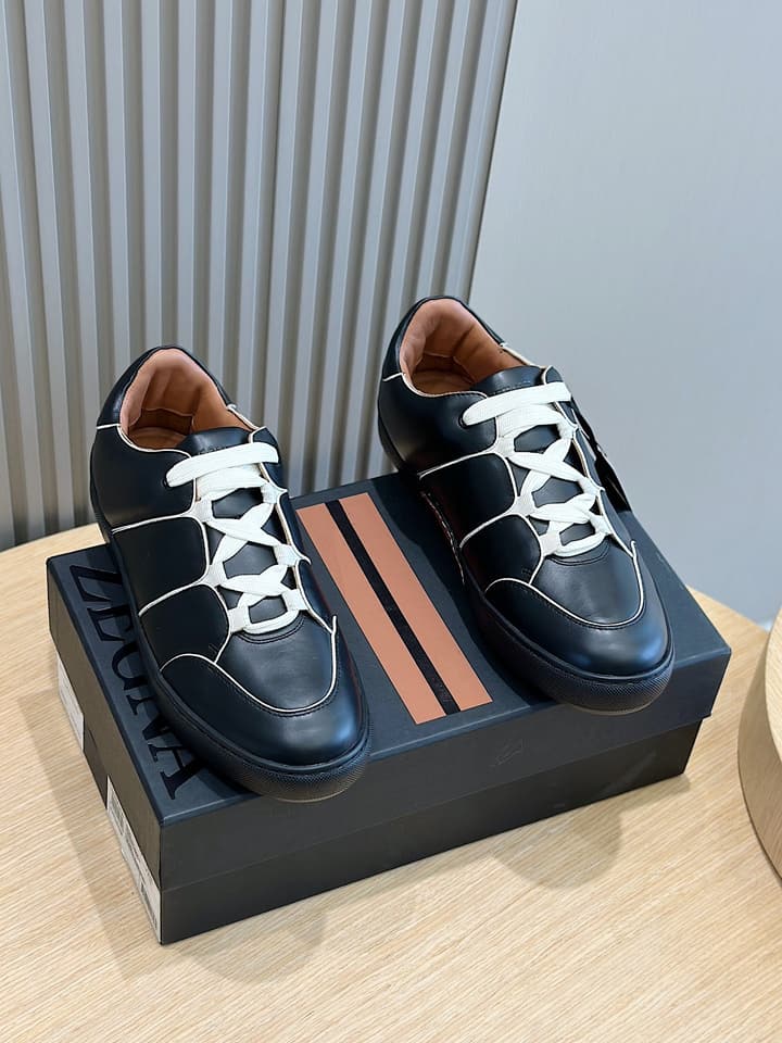 Zegna Tiziano Couture Sneakers in Black With Matching Laces