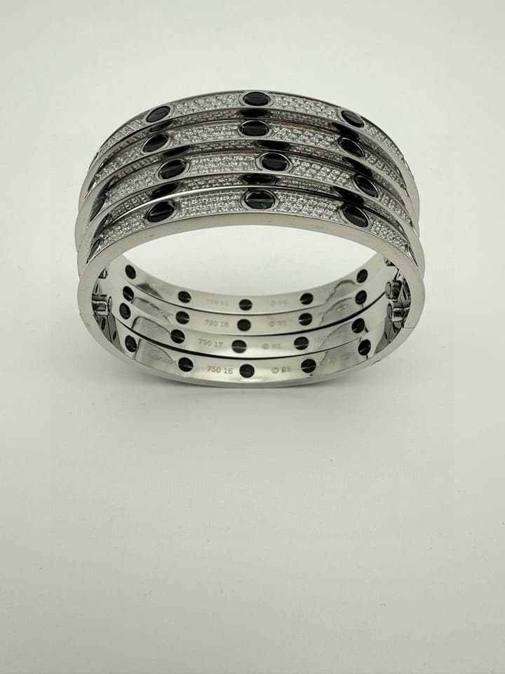 Cartier LOVE Pave Bracelet in Rose Gold Tone Bracelet