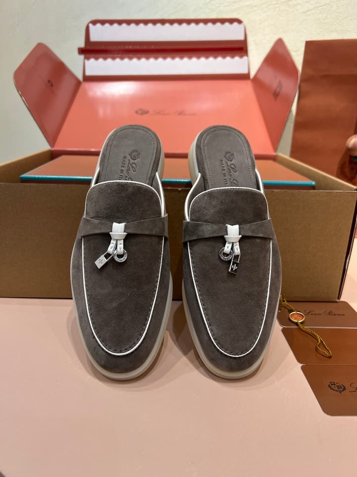 Loro Piana Women's Mules in Aqua Blue Suede