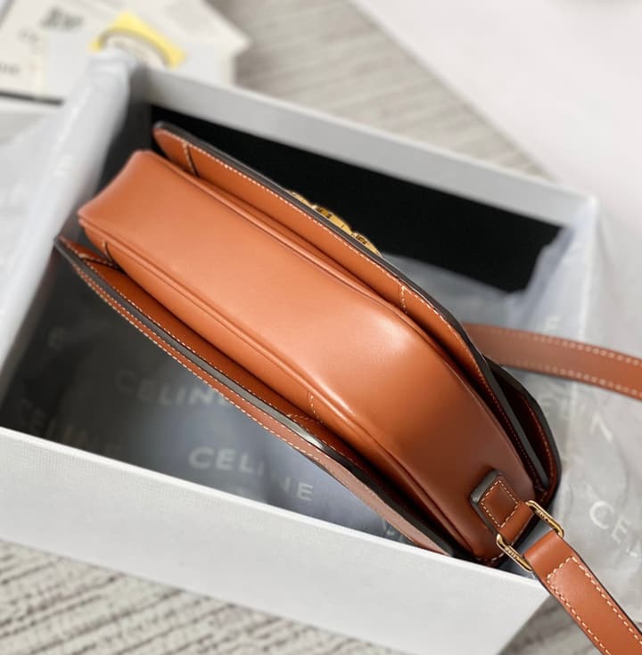 Celine Triomphe Monogram Tofu Shoulder Bag – 2020 Collection in Dark Triomphe Canvas