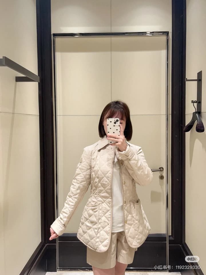 Moncler Quilted Padded Slim-Fit Jacket in Khaki