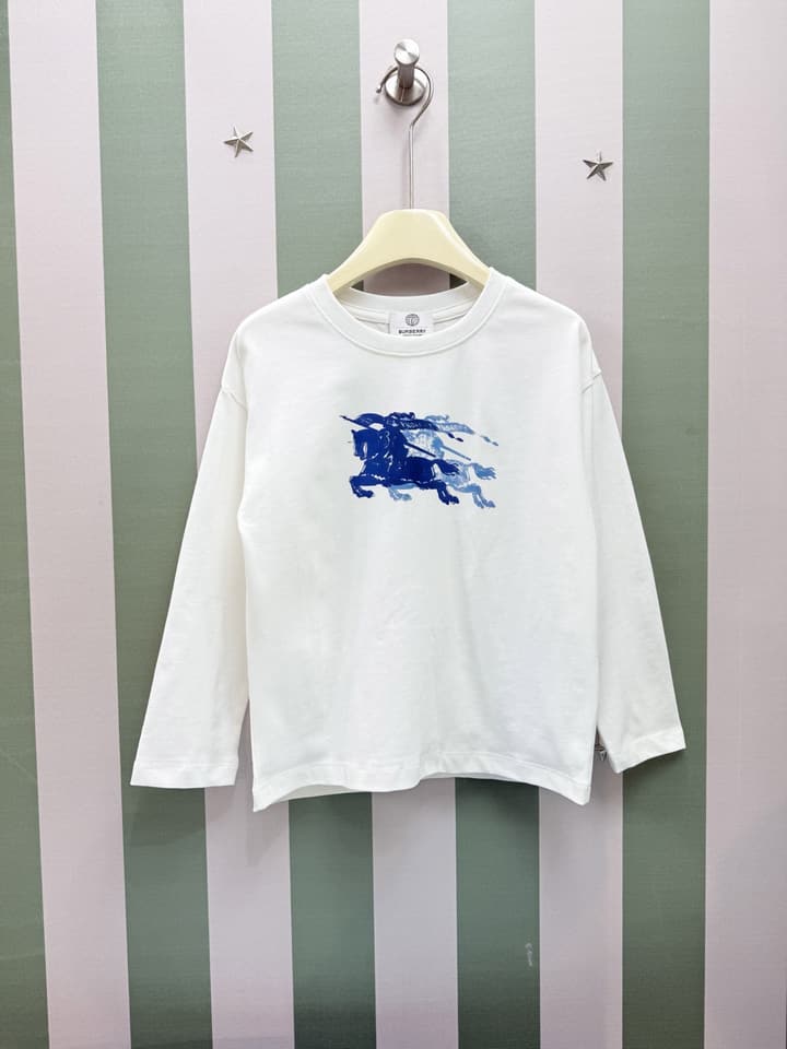 Burberry Kids Classic Logo Sweatshirt – 2025SS in Black With Blue Logo