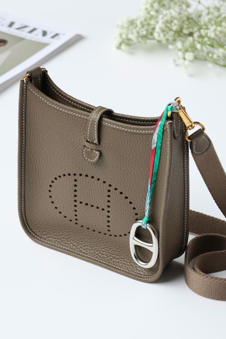 Hermès YF16 Shoulder Bag – Elephant Grey in Elephant Grey With Gold Hardware