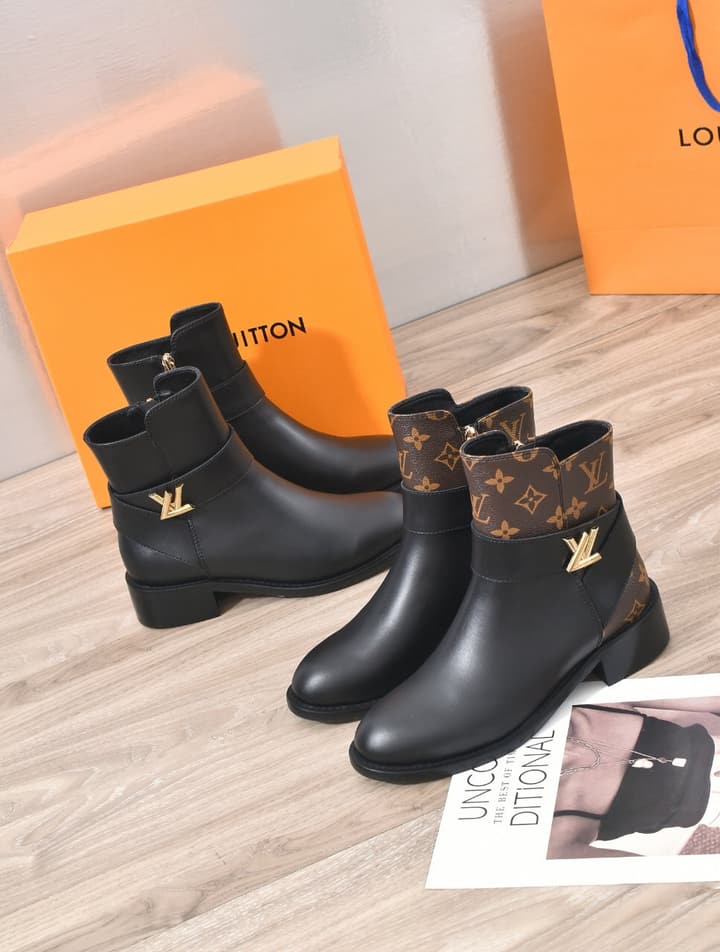 Avant-Garde Footwear Co. Classic Calfskin Boots in Black Monogram Buckle Boot