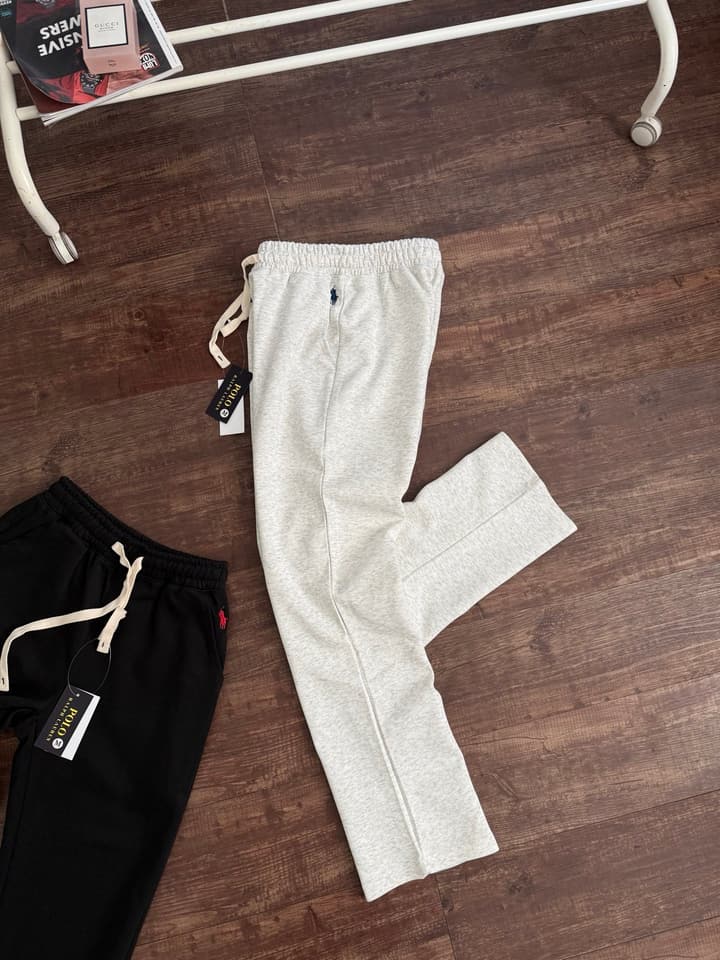 Ralph Lauren Cotton Loose Straight Sweatpants – 2025 Autumn Collection in Black