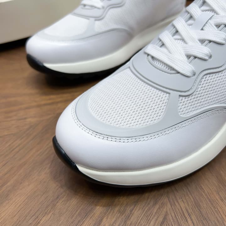 Boss Men's Knit and Leather Sneakers