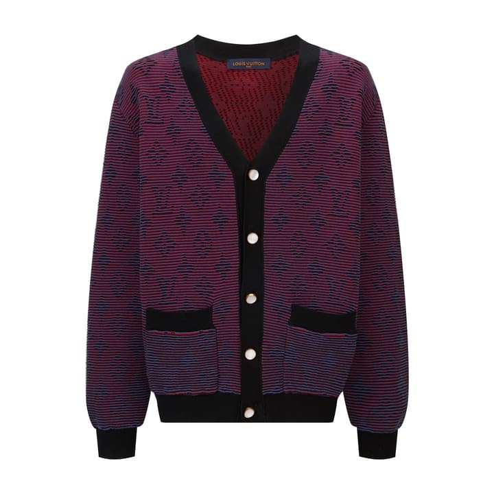 Louis Vuitton Monogram Jacquard Gradient Button Cardigan