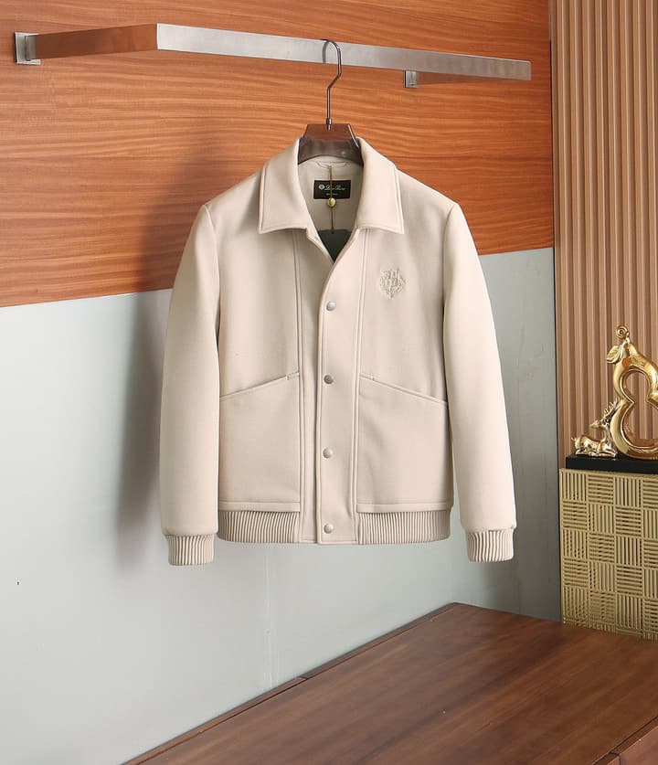 Loro Piana Wool Collared Business Casual Jacket – 2025FW in Black