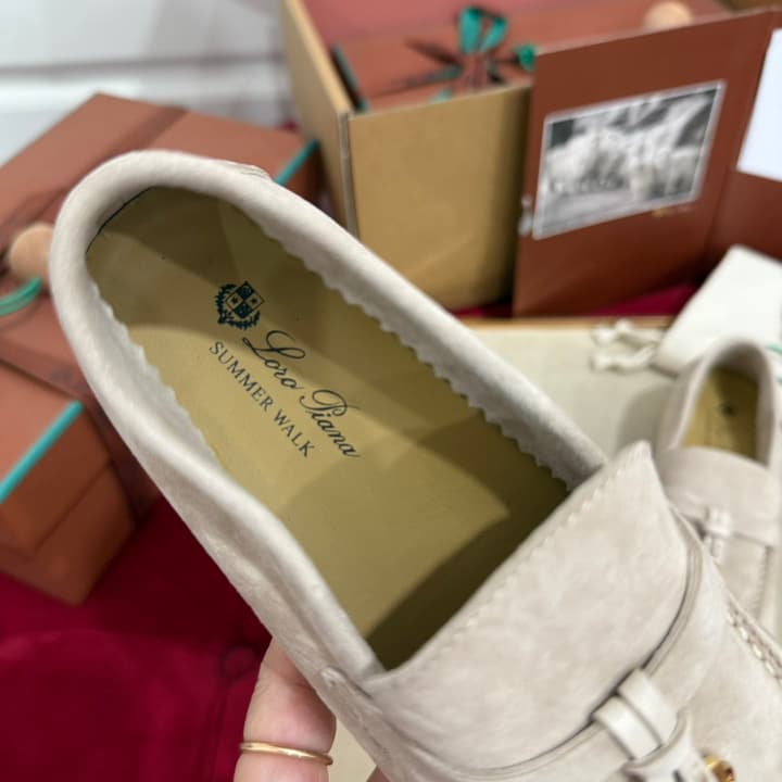 Loro Piana Summer Charms Walk Kids Moccasin Loafers – Kids Collection in Cream