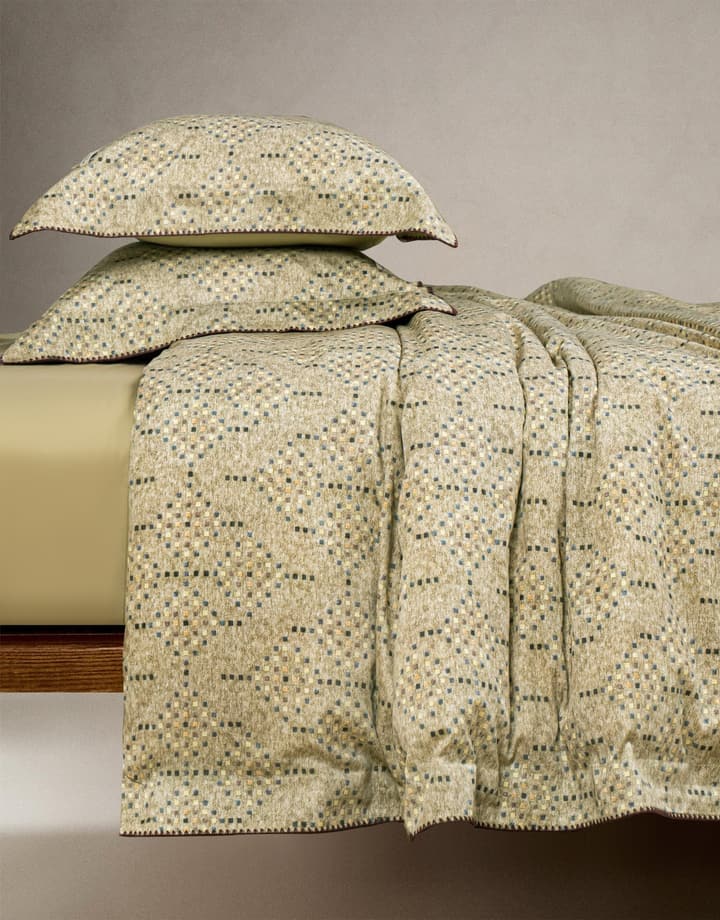Bottega Veneta Home Collection Lava Woven Bed Set – Limited Edition in Khaki Yellow Woven Print