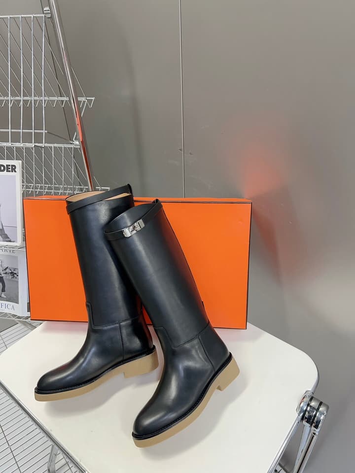 Hermès Kelly Riding Boots in Black