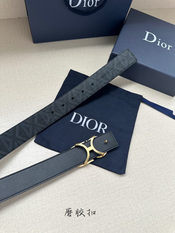 Dior CD Diamond Reversible Belt