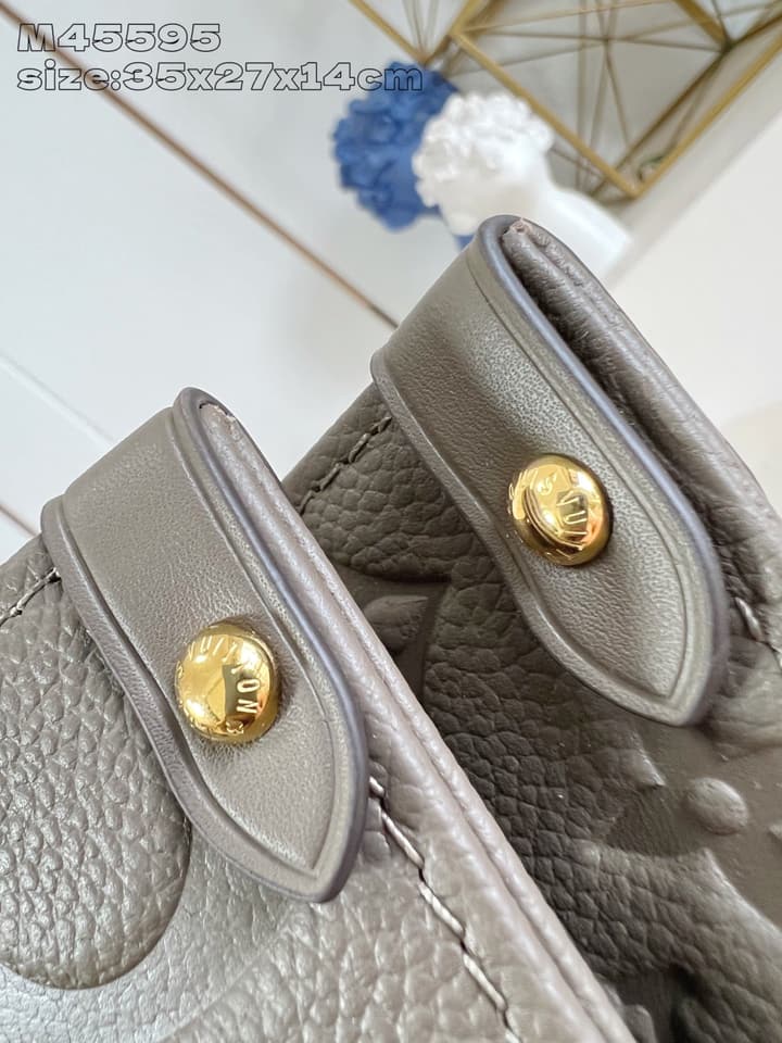 Louis Vuitton OnTheGo Medium Monogram Empreinte Tote in Taupe Monogram Empreinte