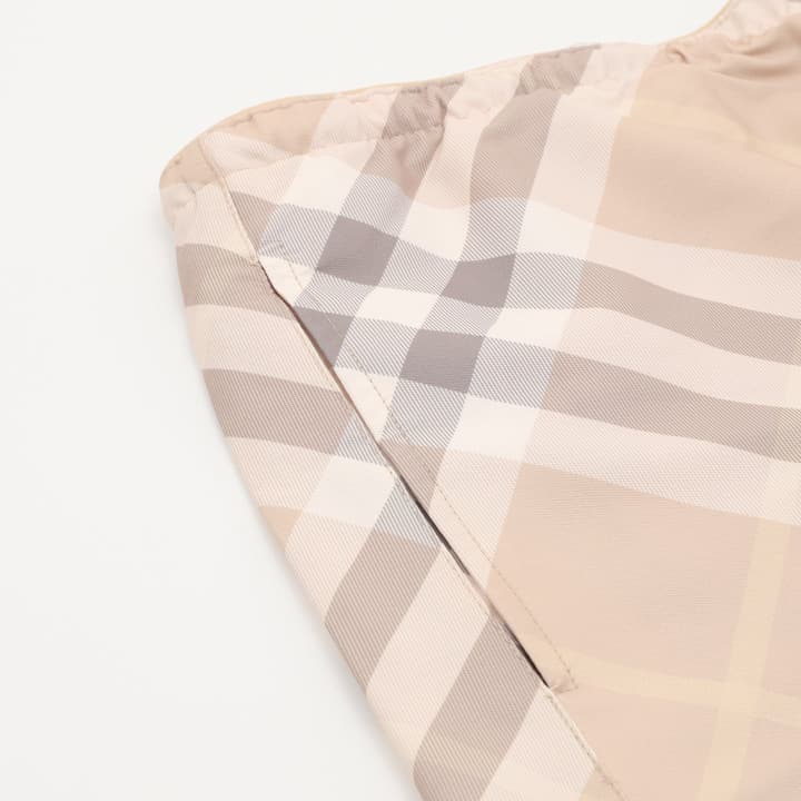 Burberry Twill Check Mesh-Lined Swim Trunks in Khaki