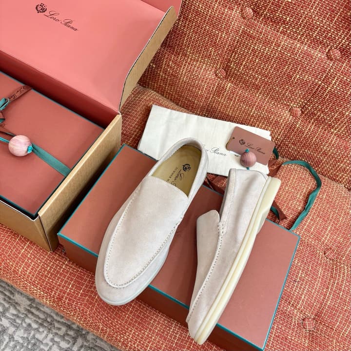 Loro Piana Suede Loafers in Brown