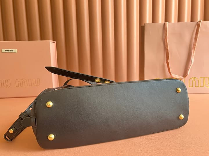 Miu Miu Aventure Nappa Leather Bowling Bag