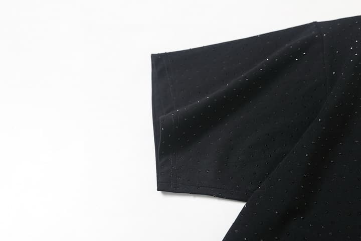 Balenciaga Rhinestone Short-Sleeve T-Shirt – 26SS in Black Rhinestone