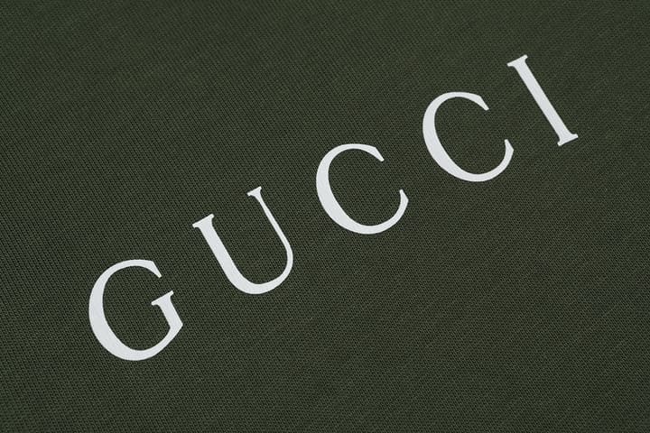 Gucci Digital Print Small Letter Logo T-Shirt – 2025SS in Army Green