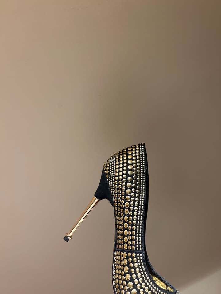 Tom Ford Crystal-Embellished Gold Heeled Sandals