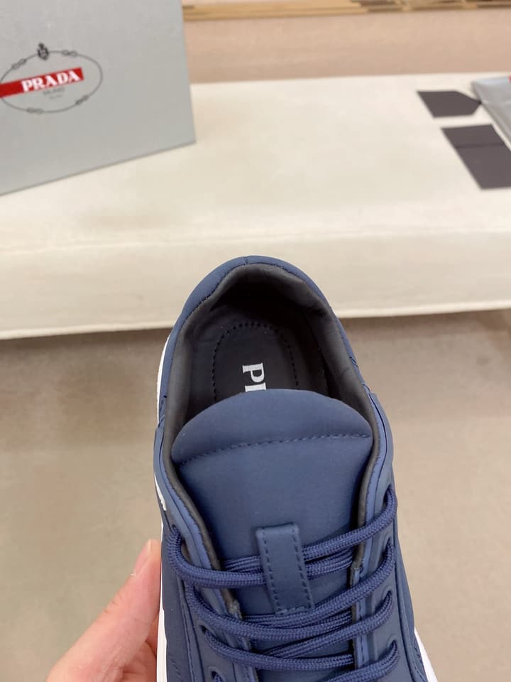 Prada Men's Waterproof Air Cushion Sneakers in Dark Grey