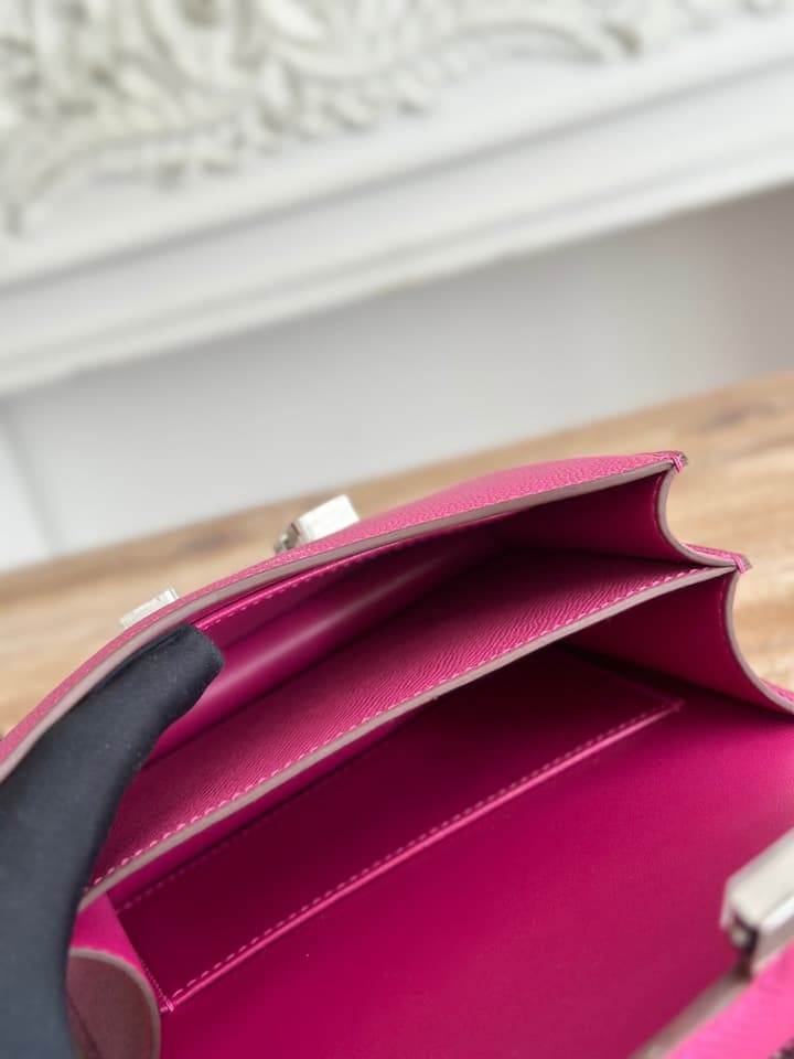 Hermès Constance Bag – Rose Purple Epsom Leather in Pink With Gold Hardware