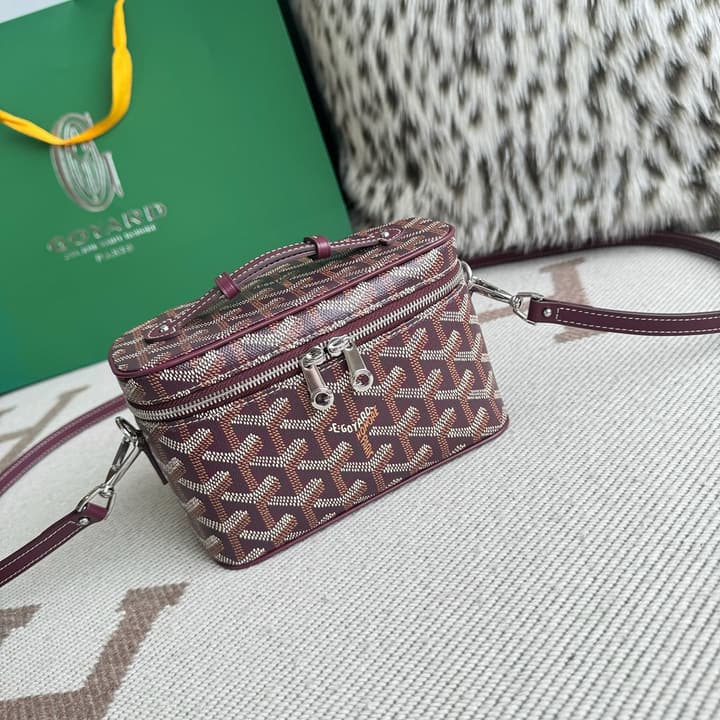 Goyard Muse Mini Vanity Case in Bright Orange Goyardine