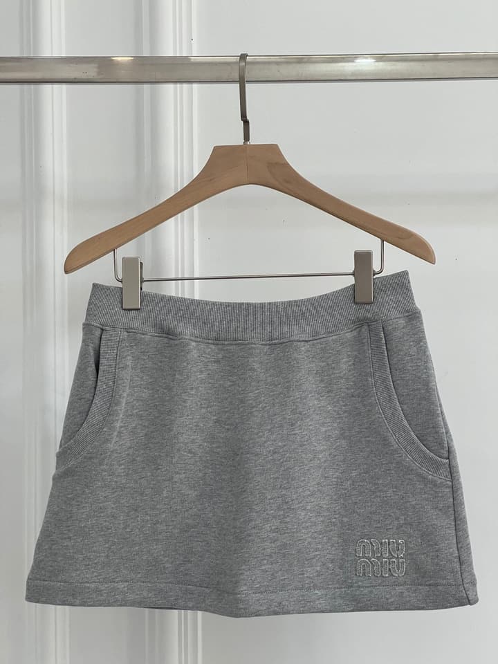 Miu Miu Elastic-Waist A-Line Skirt