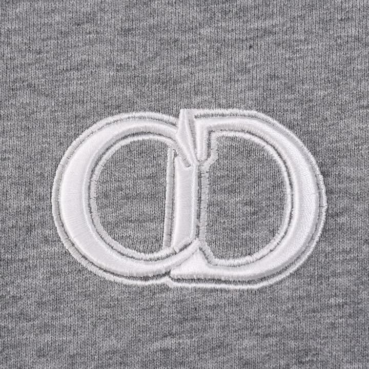 Dior CD Oblique Jacquard Knit Top – 25SS in Heather Gray Hoodie