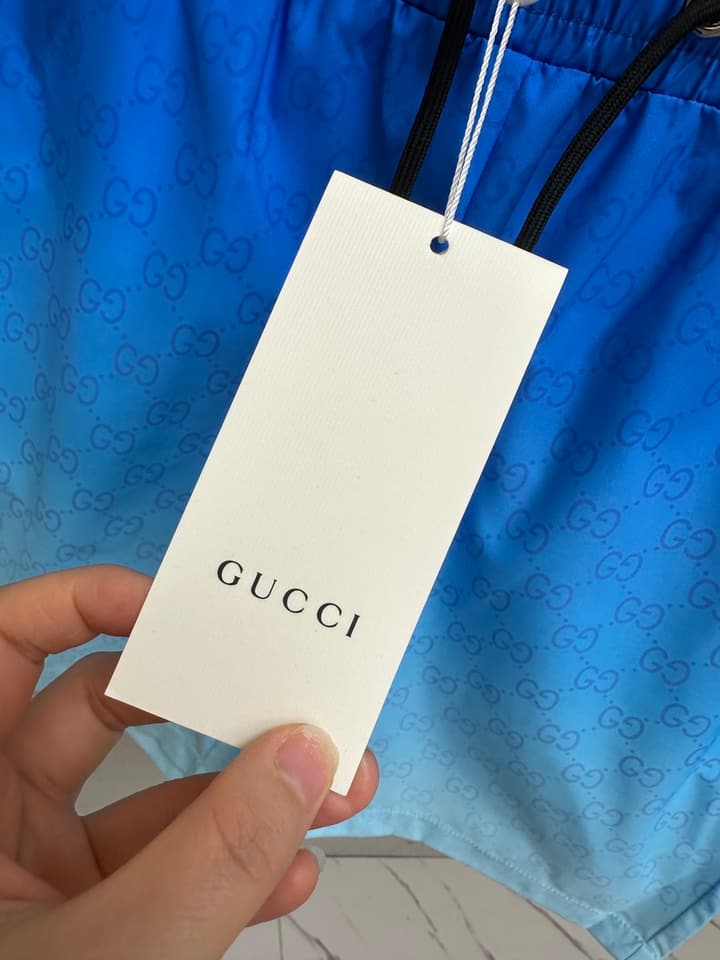 Gucci Men's Casual Beach Shorts – 2025SS in Beige GG Monogram