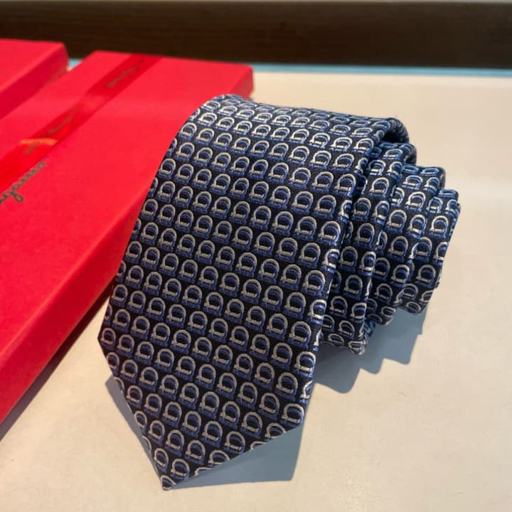 Ferragamo Men's Silk Tie Series in Burgundy