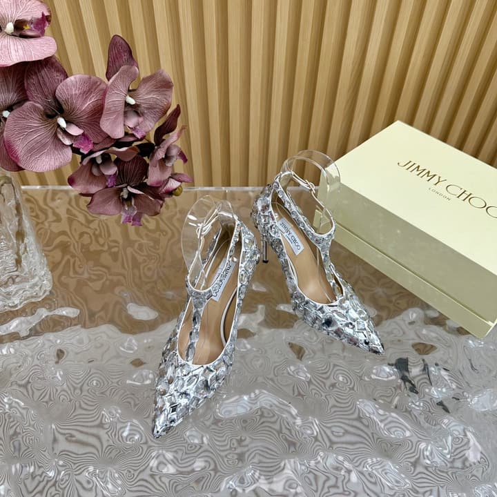 Jimmy Choo Evening High-Heeled Sandals – 2024SS in Brilliant Crystal