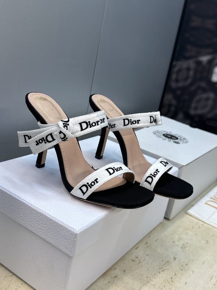 Dior J'Adior Dentelle Jelly Bow Pumps – 2026 Early Spring Collection in Black High Heel