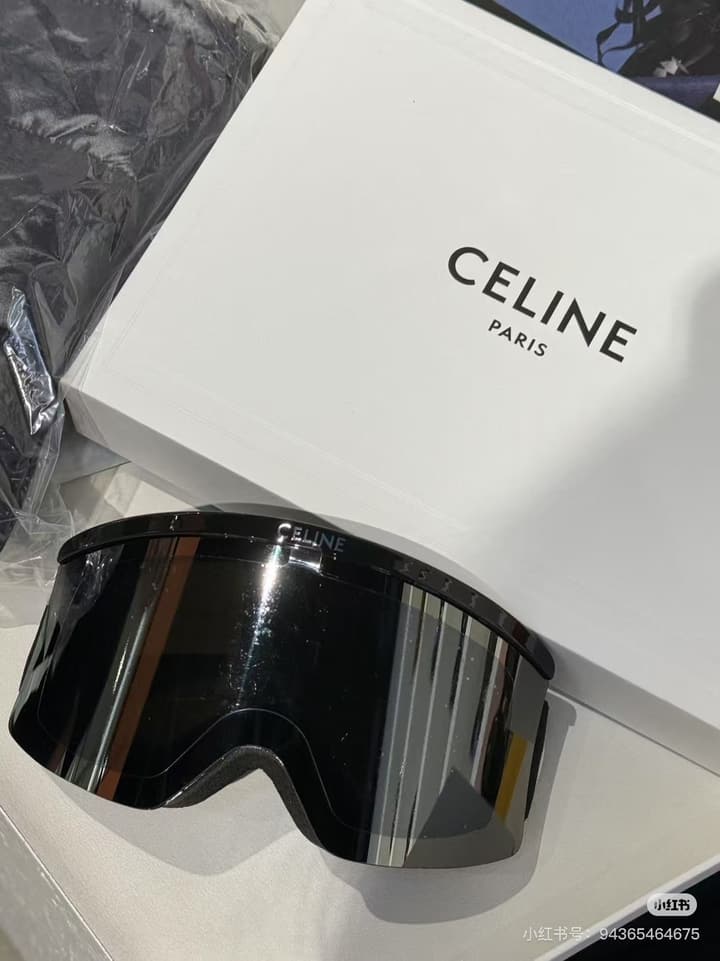 Celine Ski Goggles in Black Frame With Black Strap