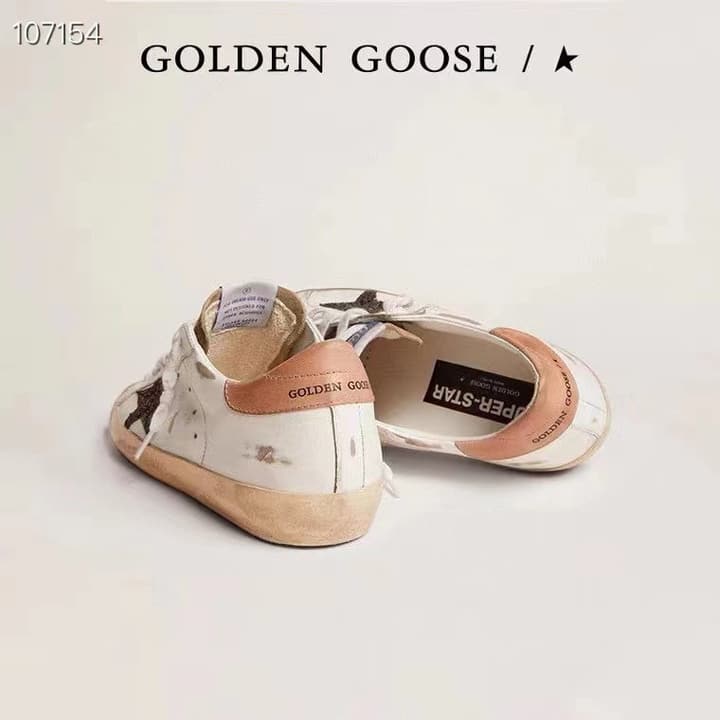 Golden Goose Superstar Graffiti Sneakers – SS22 in Black Star Rose Gold Toe