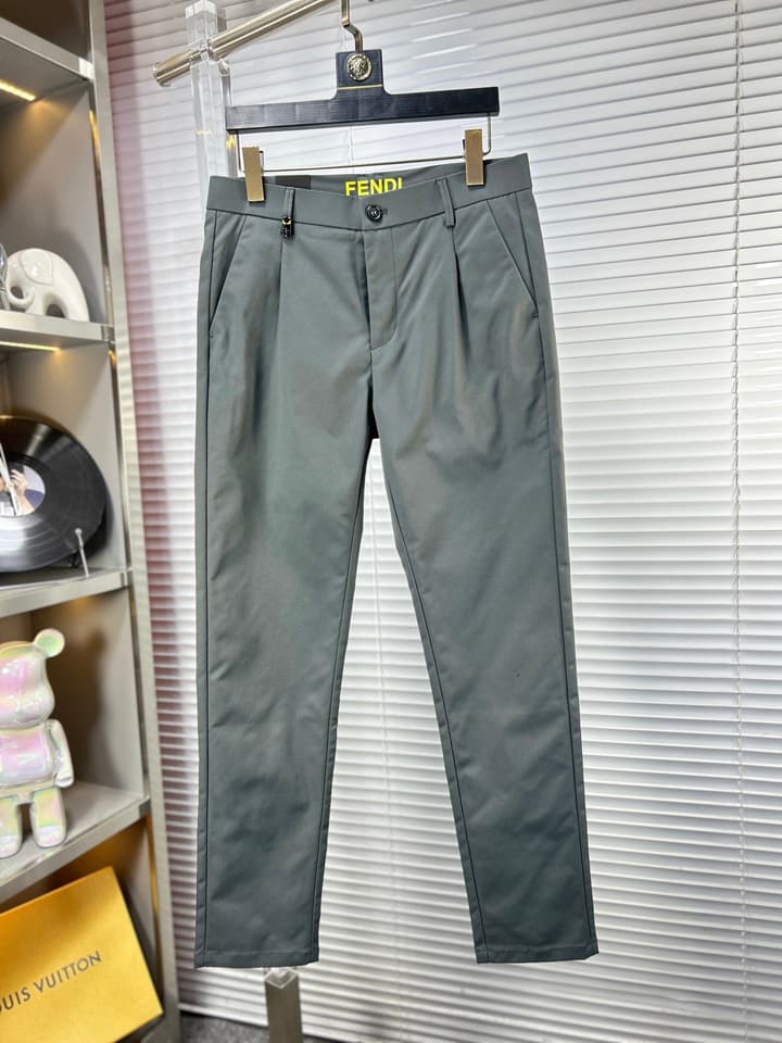 Fendi SS25 Casual Suit Trousers – 25SS/25FW in Dark Charcoal Gray