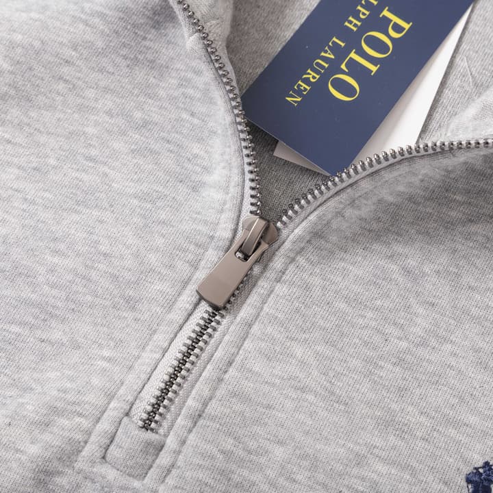 Ralph Lauren Classic Embroidered Half-Zip Sweatshirt in Black