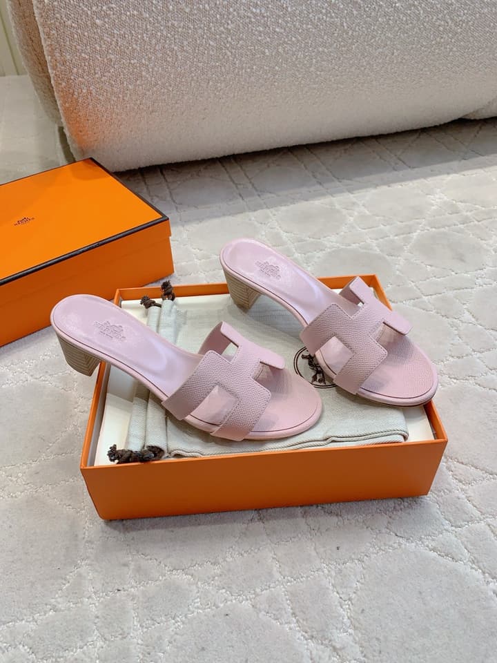 Hermès H-Heeled Sandals in Tan