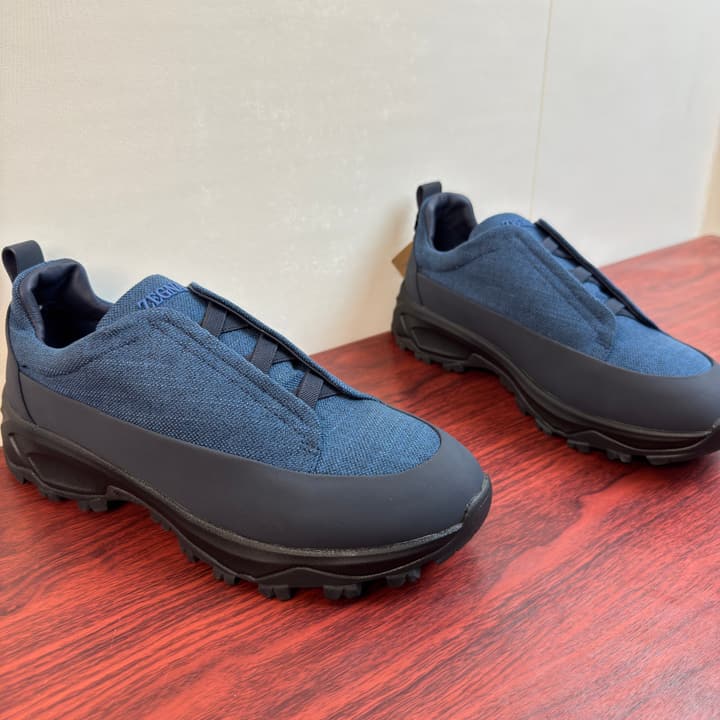 Zegna Triple Stitch Monte Canvas Sneakers