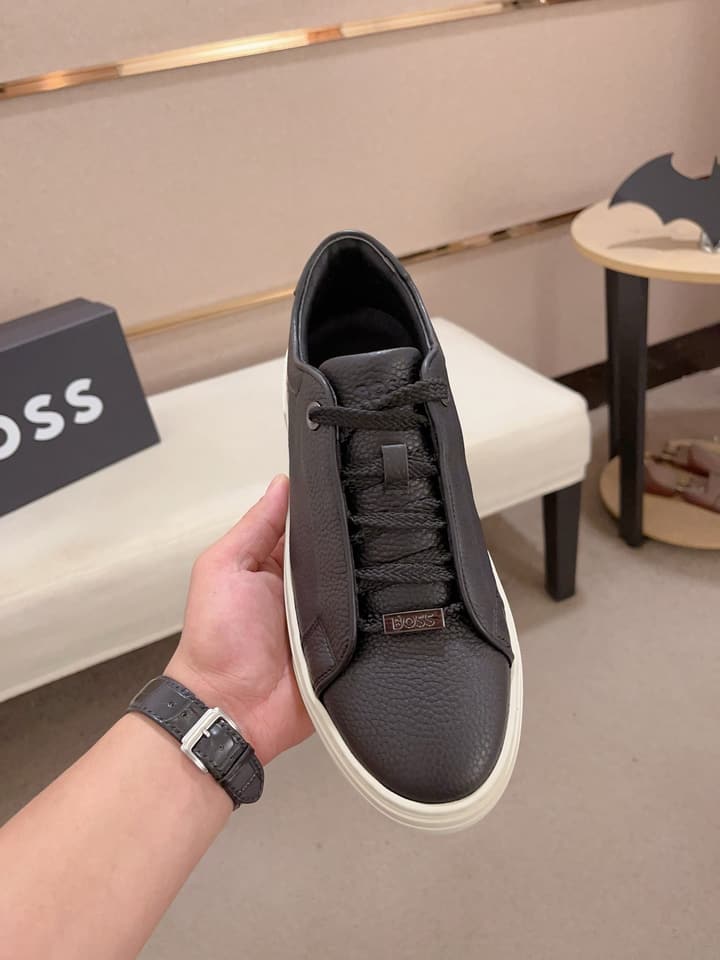 Boss Premium Casual Men's Sneakers in Black Monochromatic