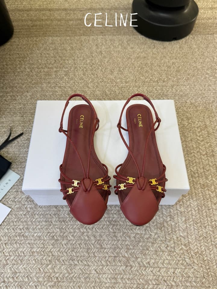 Celine Triomphe Ankle Strap Sandals – Spring/Summer Collection in Black