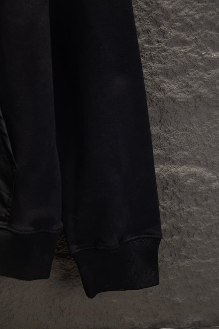 Prada Heavyweight Half-Zip Sweatshirt in Classic Black Half-zip