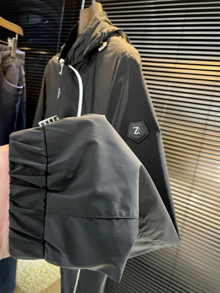 Zegna Classic Hooded Jacket – 2025FW in Dark Gray