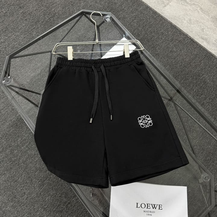 Loewe Classic Element Print Shorts – Spring/Summer Collection in Black With Blue Text