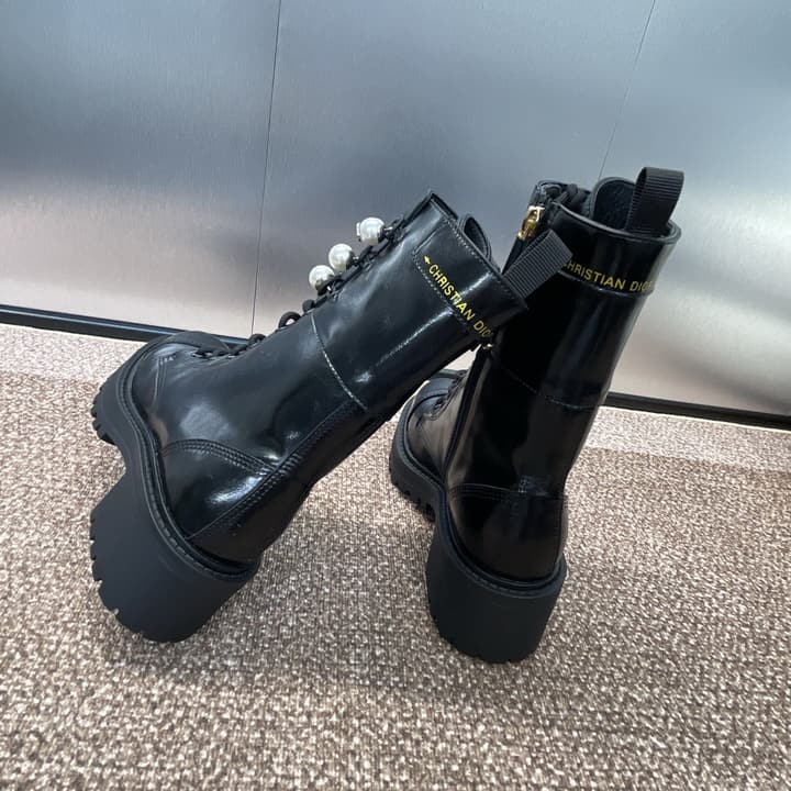 Dior D-Strike Pearl Platform Combat Boots – 2024 Autumn/Winter Collection