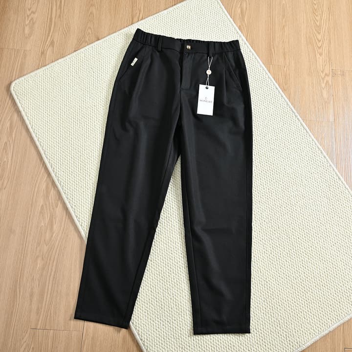 Moncler Business Casual Stretch Cotton Trousers – 25SS in Black