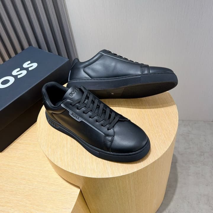 Boss Classic Driving Shoes in Black With Polished Toe