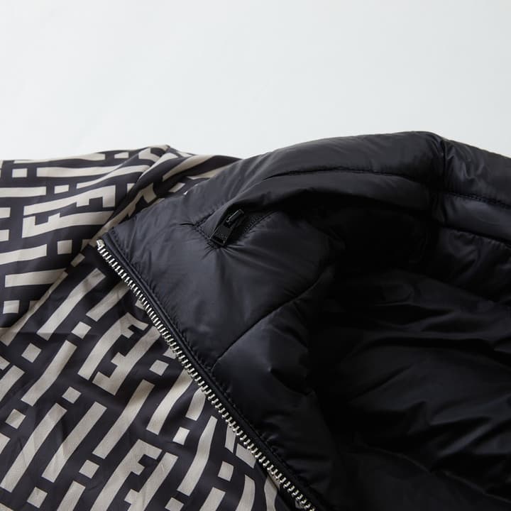 Fendi Reversible Down Jacket in Ff Stripes Pattern
