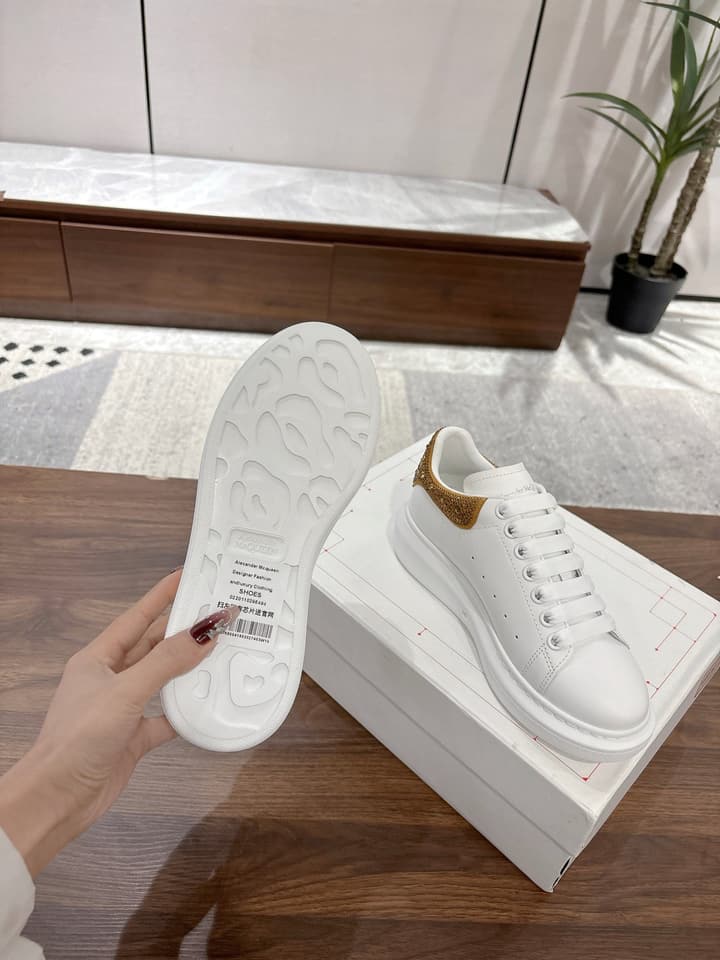 Alexander McQueen Classic White Sneakers in White