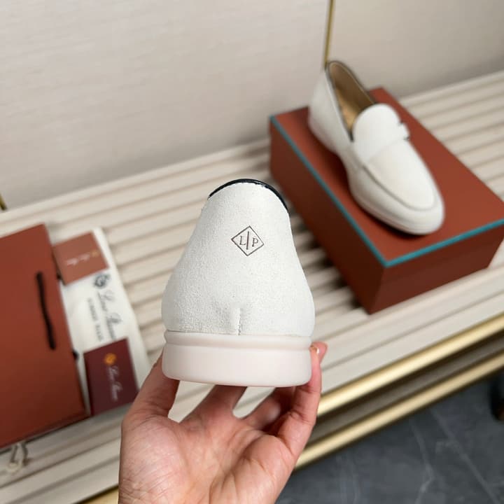 Loro Piana New Moccasin Shoes in Brown Suede